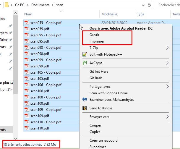 Ouvrir ou imprimer plus de 15 fichiers par le menu contextuel