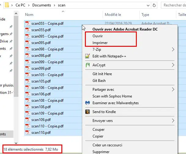 Ouvrir ou imprimer plus de 15 fichiers à la fois avec le clic droit