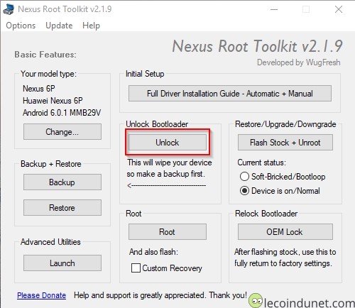 Unlock bootloader - NRT