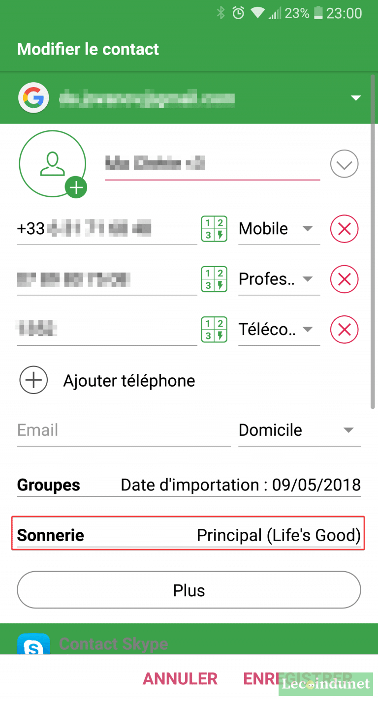 Comment personnaliser la sonnerie d