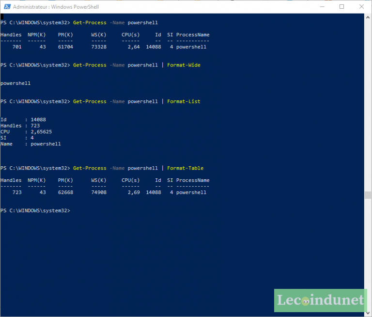 Comment ouvrir et utiliser PowerShell avec Windows 10 - Lecoindunet