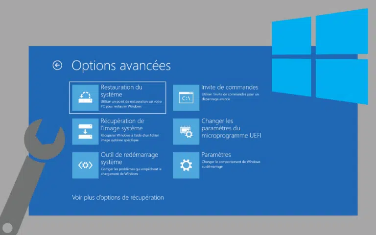 Comment accéder aux options de démarrage avancées Windows 10