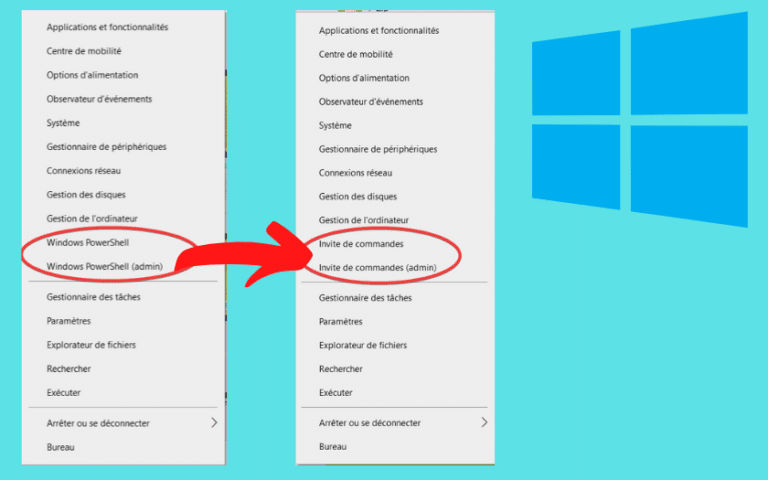 Remplacer PowerShell / invite de commande dans le menu démarrer