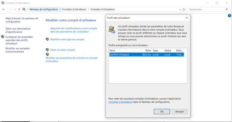 Comment supprimer un profil utilisateur dans Windows 10 ?