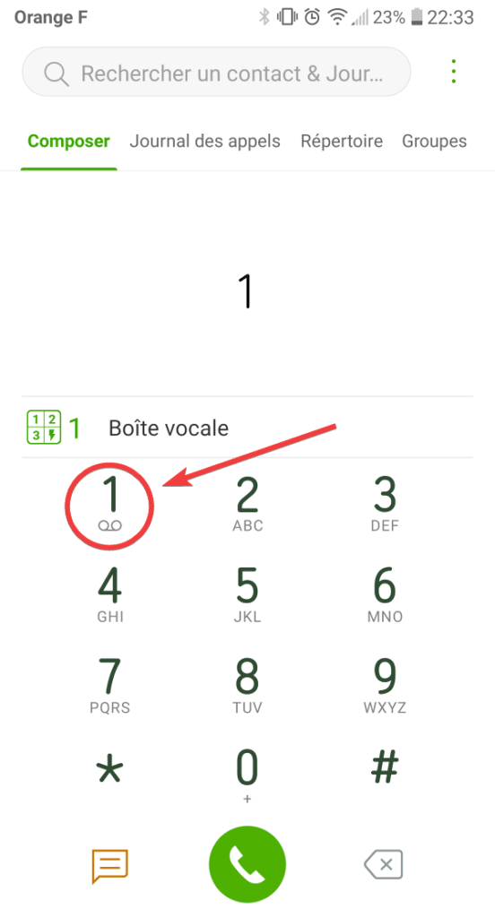 Paramétrer la messagerie vocale sur Android