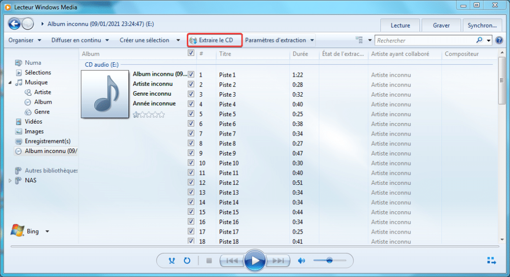 Ripper un CD en MP3 avec Windows