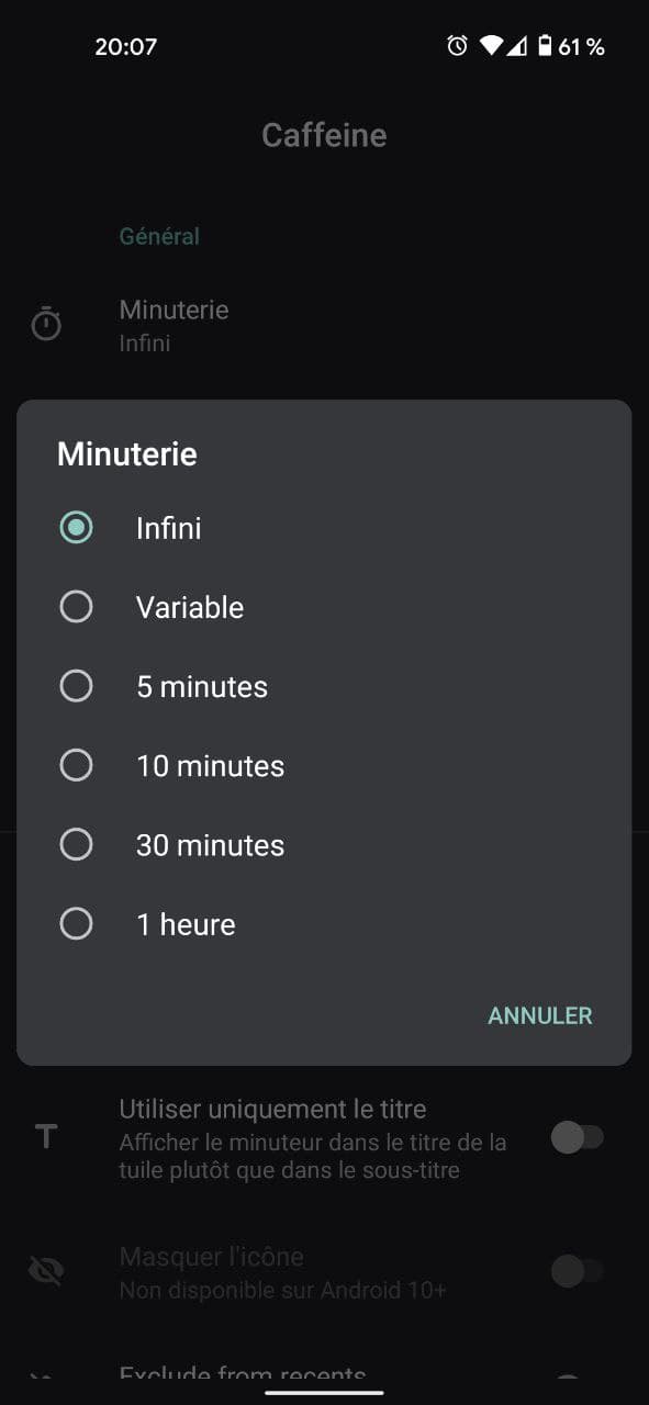 Modifier le délai de mise en veille de l