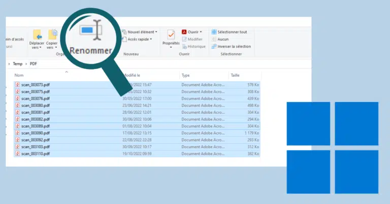 Renommer des fichiers en masse sur Windows
