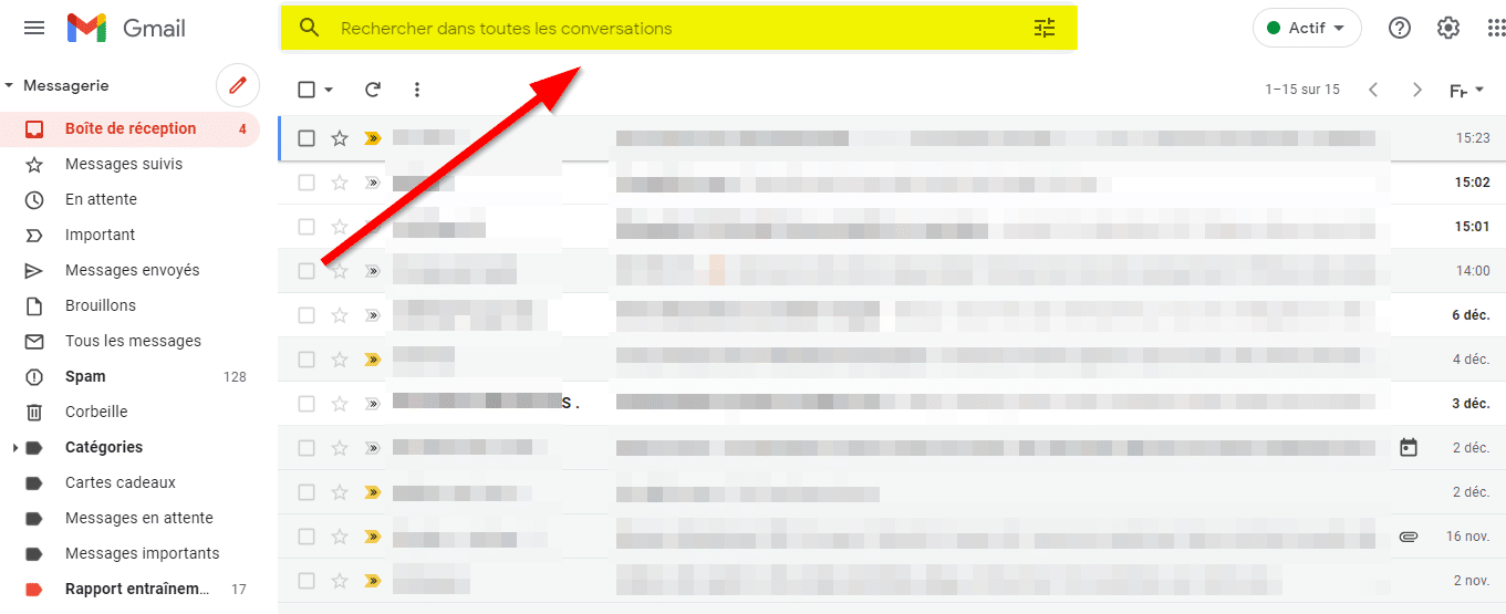 Où se trouvent les archives dans Gmail ?