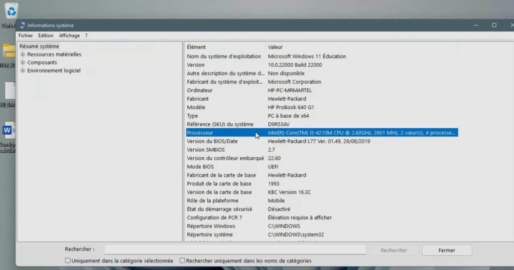 Comment connaître les caractéristiques de son PC avec les informations  système de Windows 