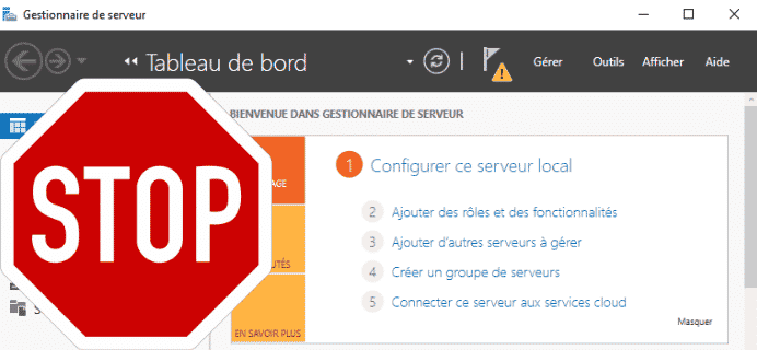 Désactiver le Gestionnaire de serveur au démarrage de Windows Server