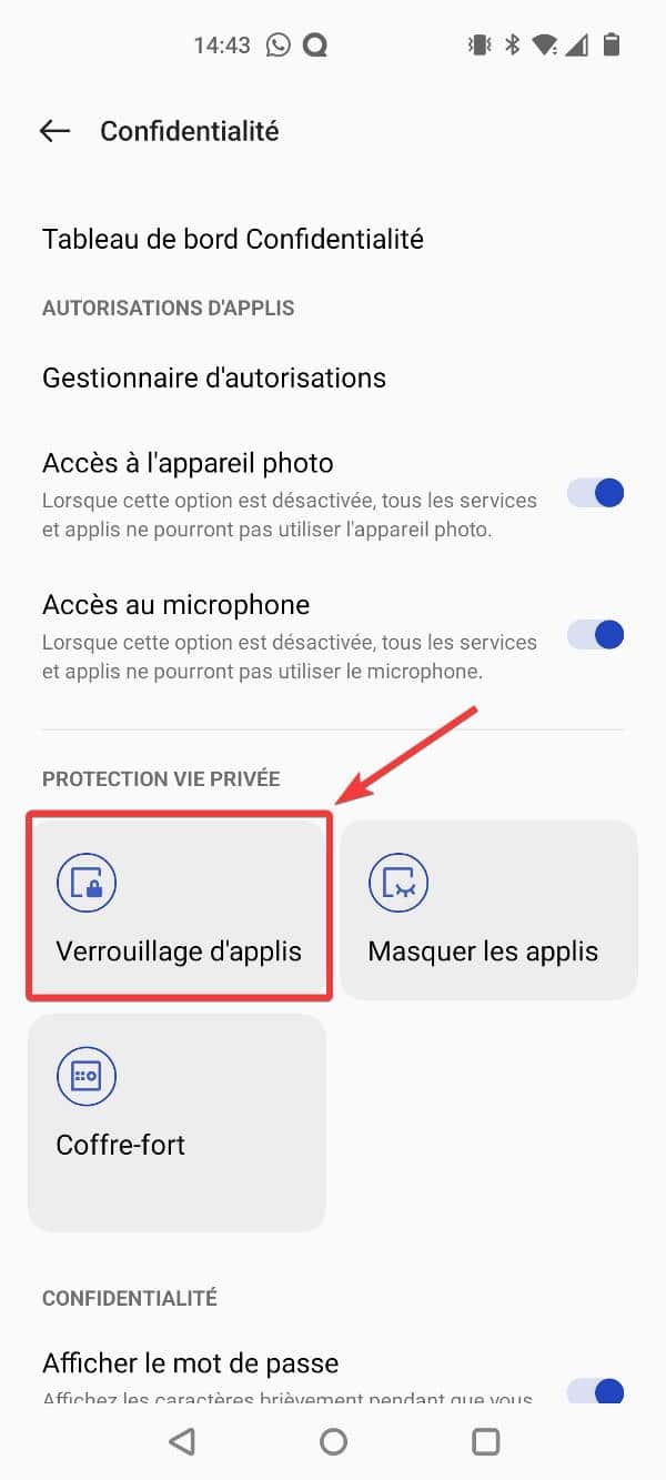 Protéger une app par mot de passe sur Android - Lecoindunet