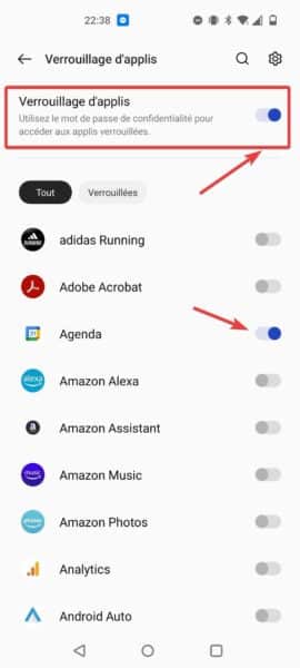 Comment mettre un mot de passe sur une application Android - Lecoindunet