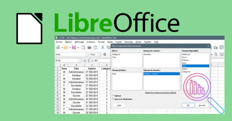 Créer un tableau croisé dynamique avec LibreOffice