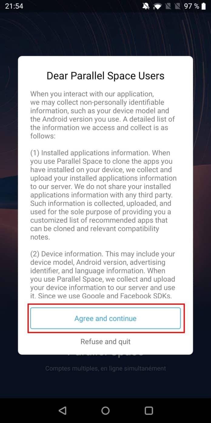 Android Parallel Computing Faire du multicompte sur Android avec Parallel Space - Lecoindunet