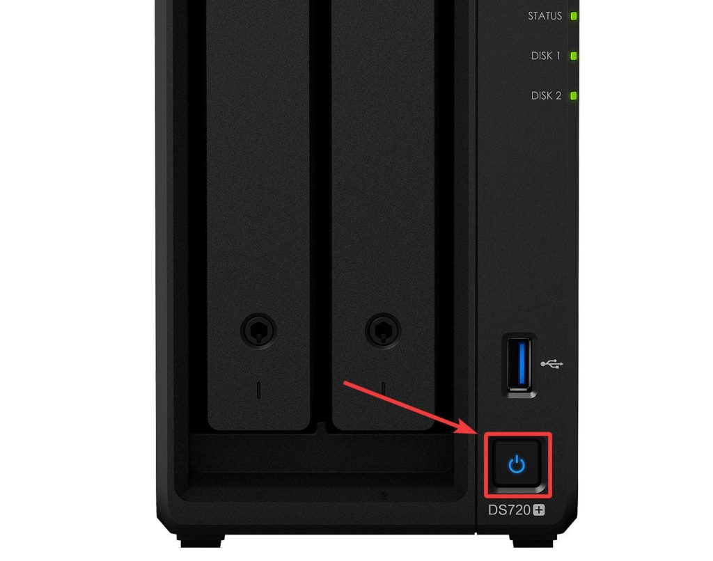 Redémarrer NAS Synology grâce au bouton d'alimentation