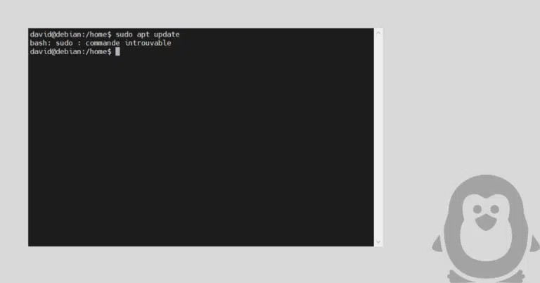 Corriger l’erreur « sudo : commande introuvable »