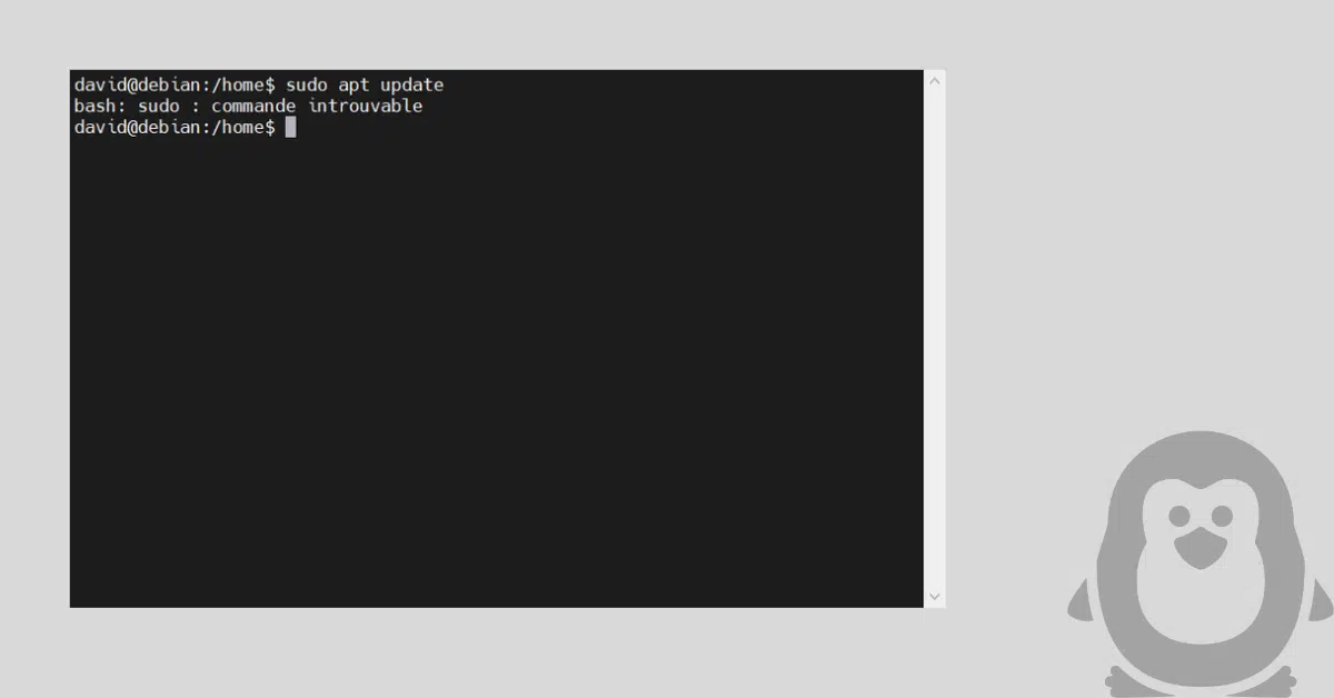 sudo commande introuvable
