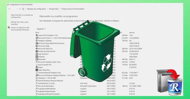 Désinstaller complètement un logiciel Windows