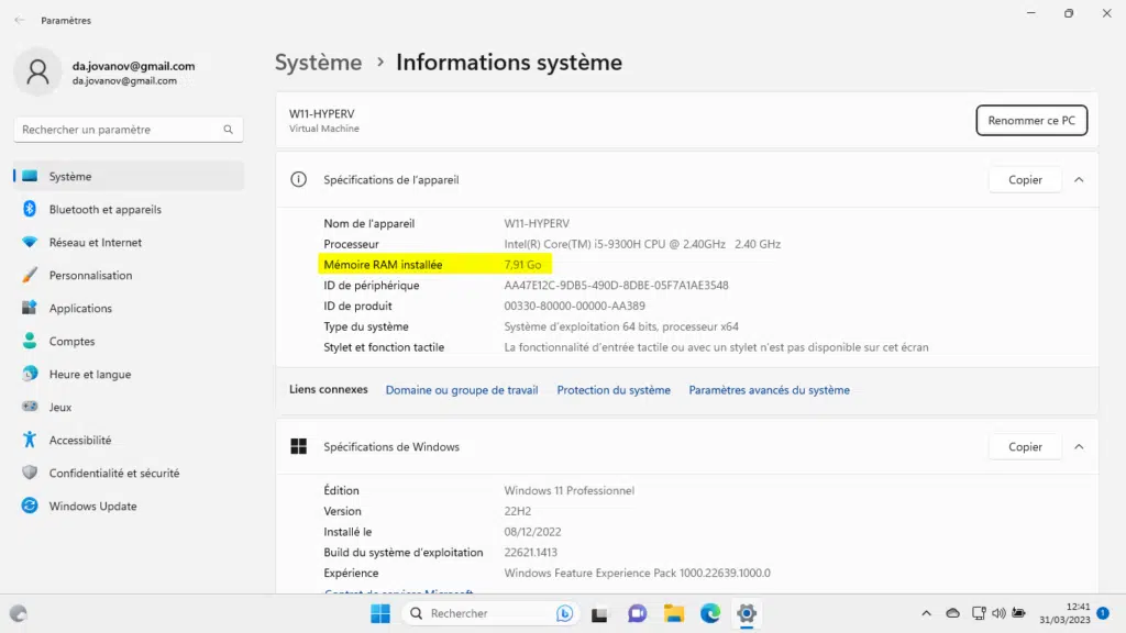 Obtenir les détails de la mémoire RAM d'un PC Windows - Lecoindunet