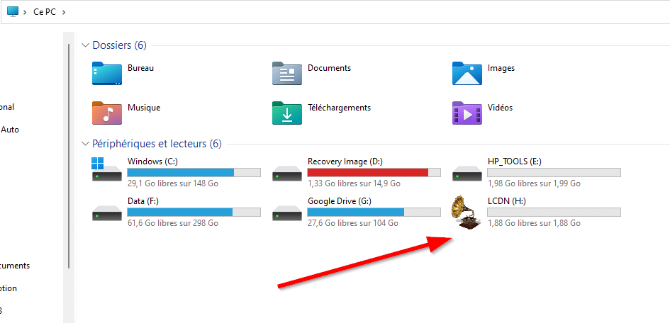 Clé USB avec icône personnalisée