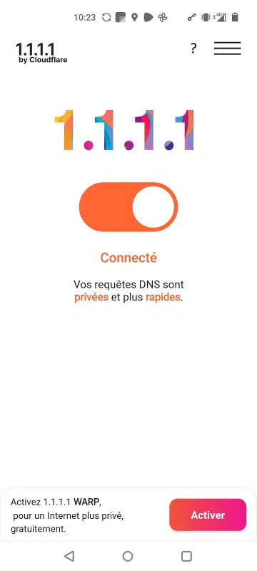 Activer DNS cloudflare Android / iOS