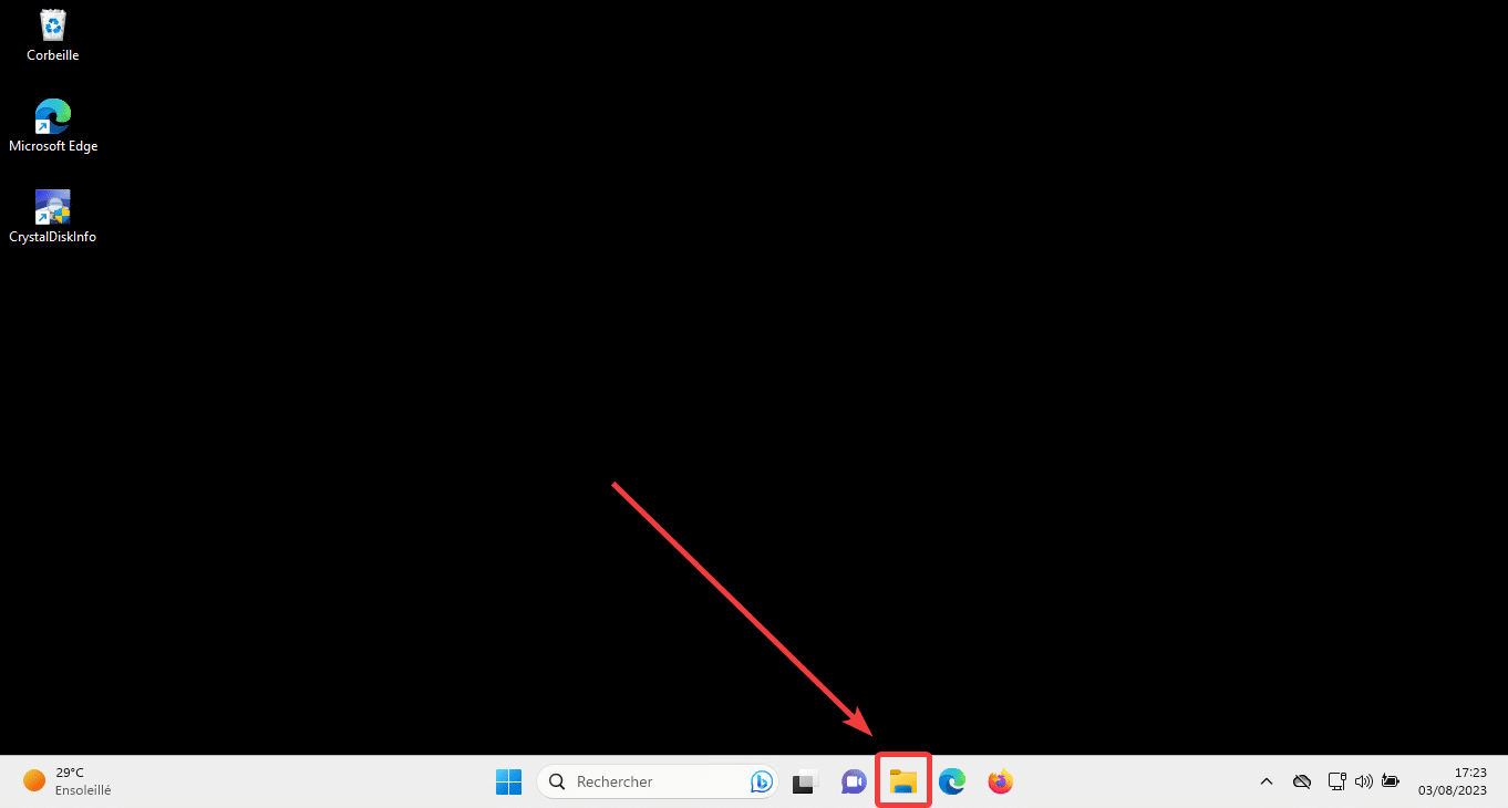ouvrir explorateur de fichiers Windows