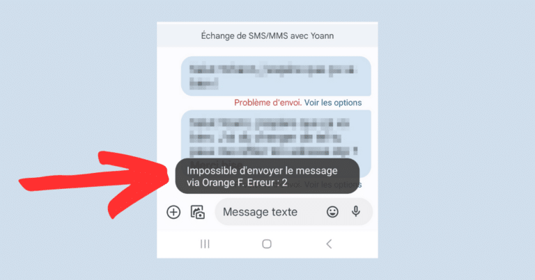 « Erreur 2 » lors de l’envoi d’un message sur Orange : que faire ?