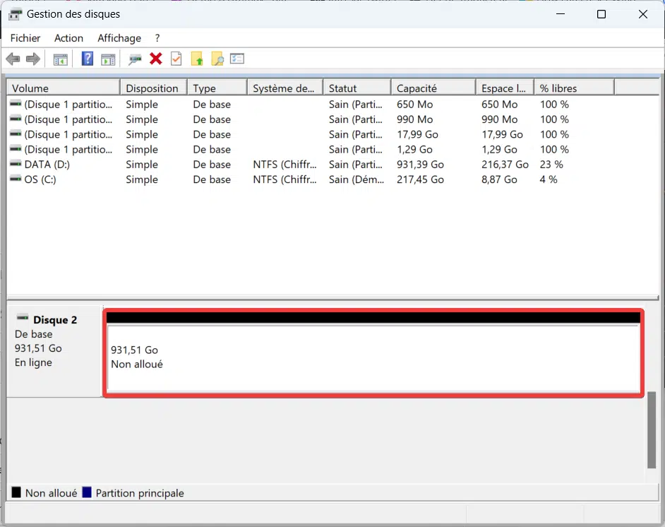 Supprimer une partition de récupération sur Windows