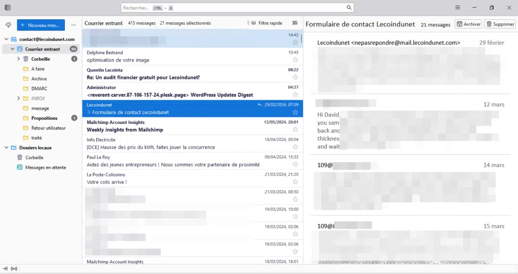 11 logiciels de messagerie gratuits pour Windows - Lecoindunet