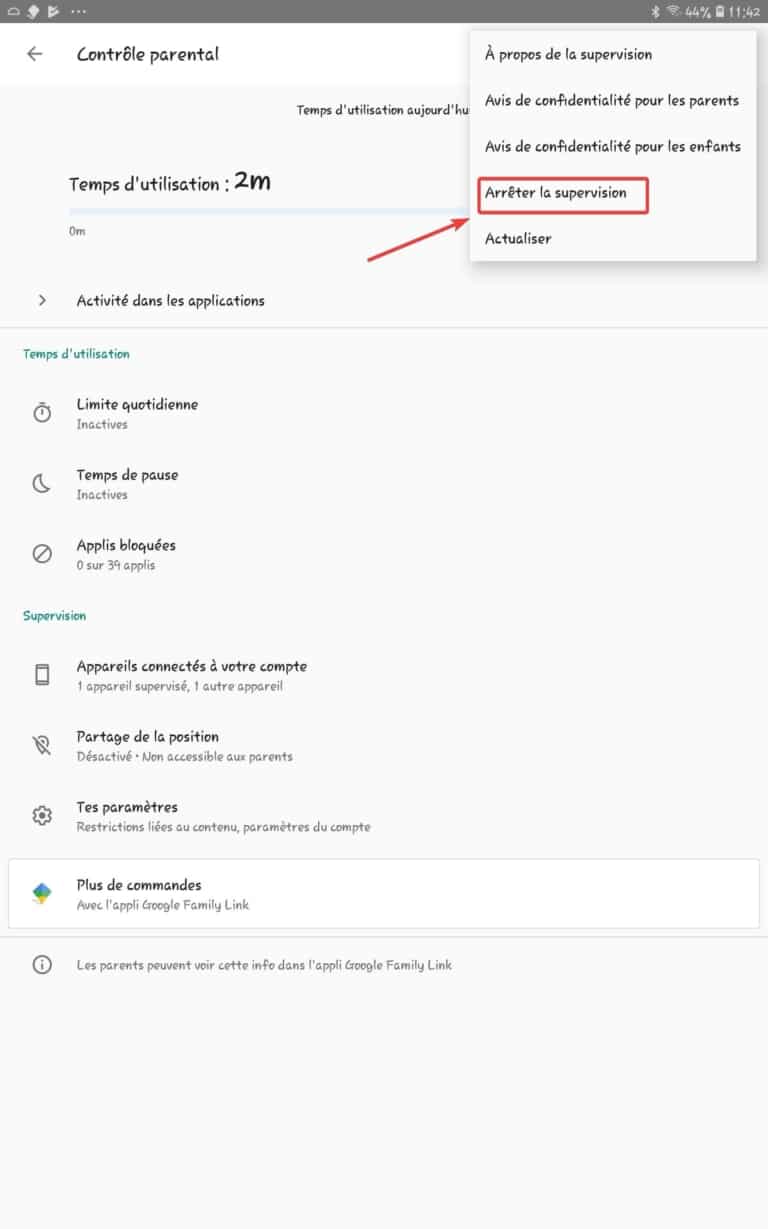 Comment supprimer un appareil de Google Family Link ?