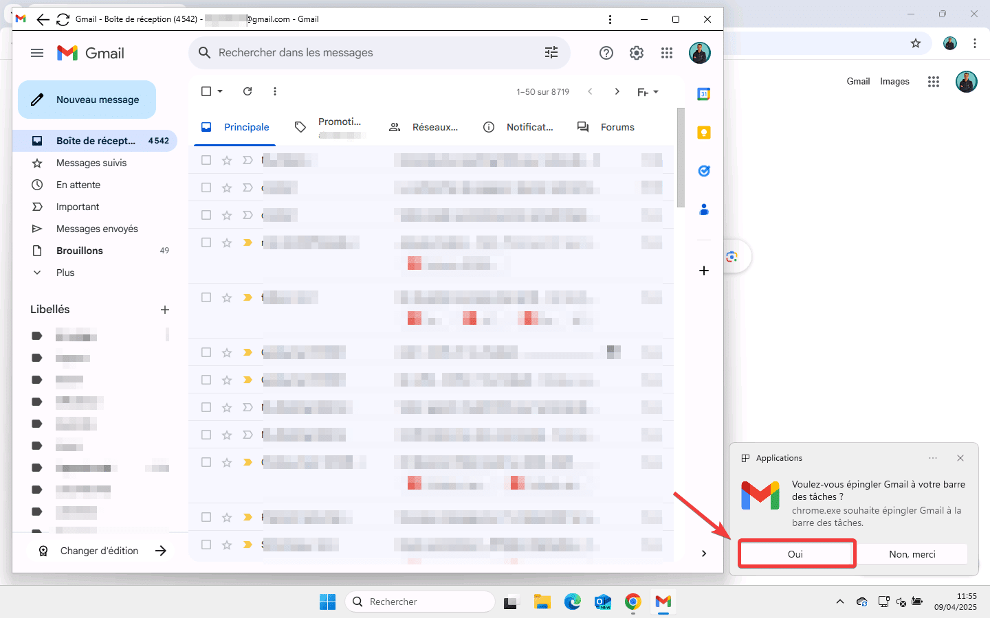 Installer Gmail comme application de bureau sur Windows et Mac