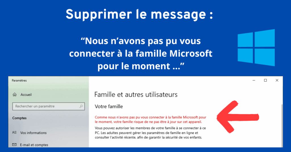 Supprimer le message nous n'avons pas pu vous connecter (2)