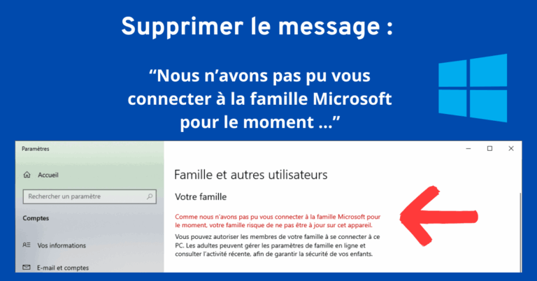 Supprimer le message nous n'avons pas pu vous connecter (2)