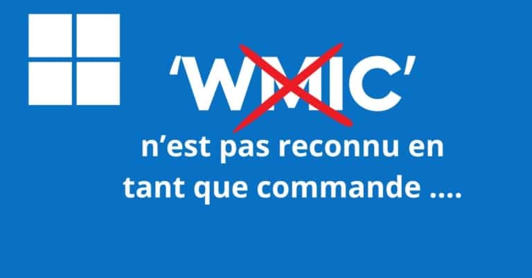 image qui illustre wmic introuvable avec logo Windows