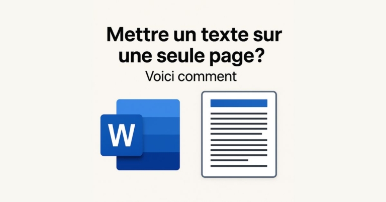 Comment réduire 2 pages Word en une seule