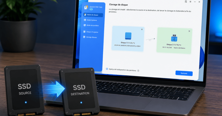 Cloner un SSD vers un SSD sous Windows avec EaseUS Disk Copy